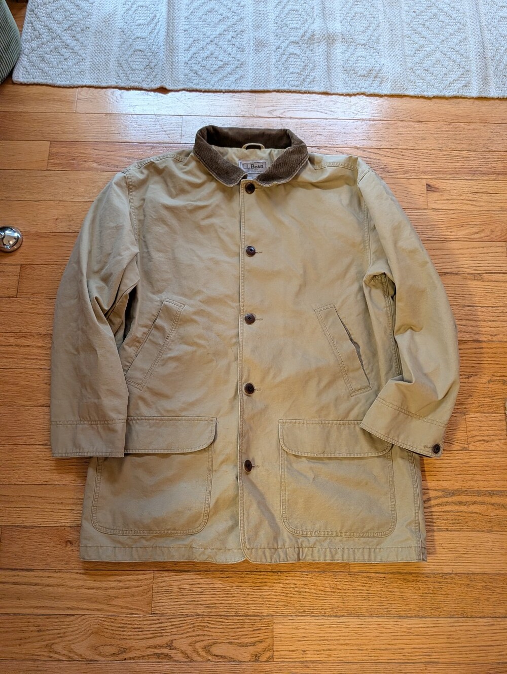 Vintage LL Bean Chore Field Barn Coat Jacket Corduroy Canvas Heritage Outdoor